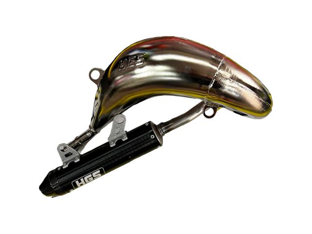 Scarico Completo HGS Racing Nichelato con Fondello in Carbonio Per KTM SX 125 Husqvarna TC 125 2023